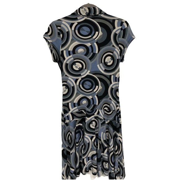 Hypnotik Women's Dress XL Blue Swirls Short Vintage Y2K Stretch Edgy MadeInUSA - Picture 4 of 9